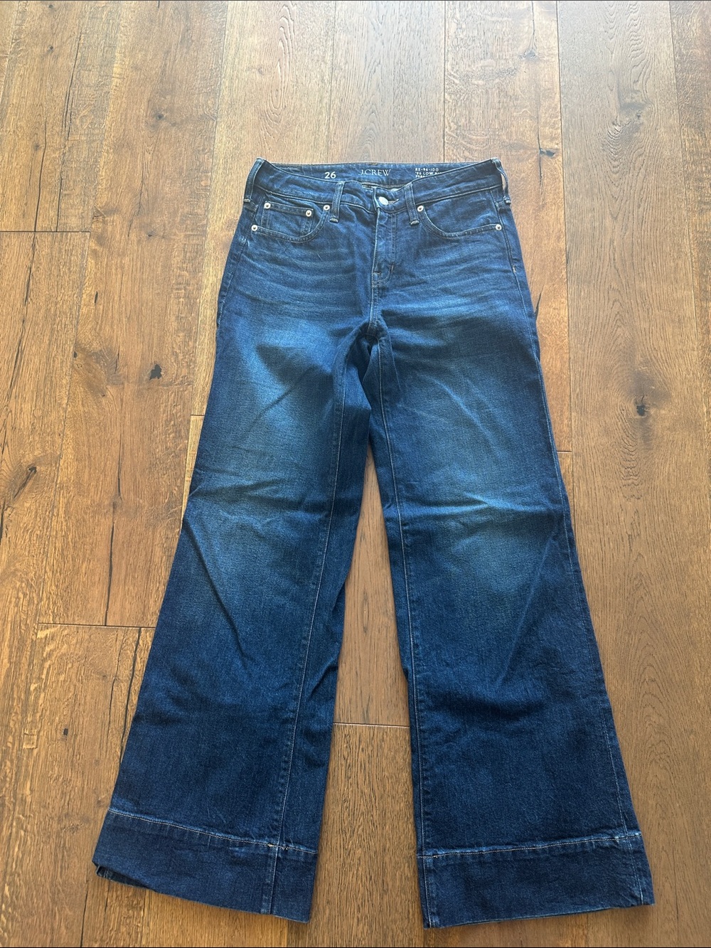 J. Crew Dark Blue Wide-Leg Jeans
